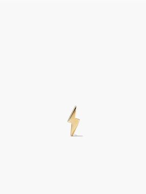Mejuri 14k Gold Lightning Bolt Stud Earring (Flat back)